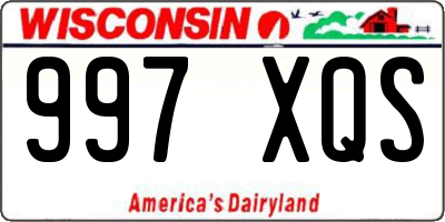 WI license plate 997XQS