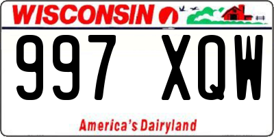 WI license plate 997XQW