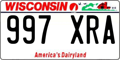 WI license plate 997XRA