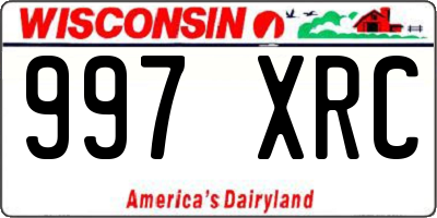 WI license plate 997XRC