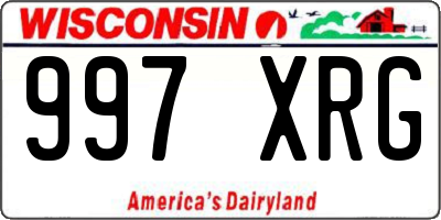 WI license plate 997XRG