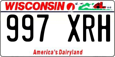 WI license plate 997XRH