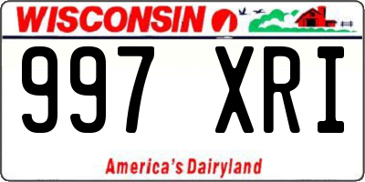 WI license plate 997XRI