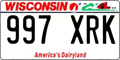 WI license plate 997XRK