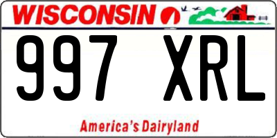 WI license plate 997XRL