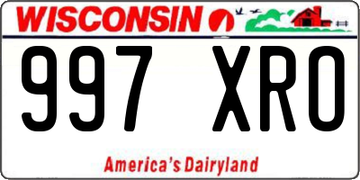 WI license plate 997XRO