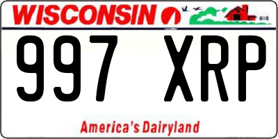 WI license plate 997XRP