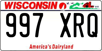WI license plate 997XRQ
