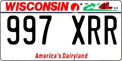 WI license plate 997XRR