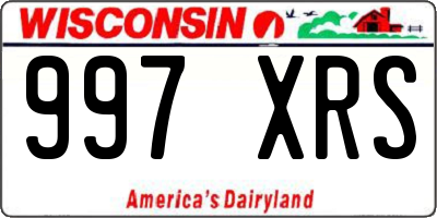 WI license plate 997XRS