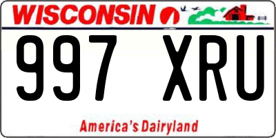 WI license plate 997XRU
