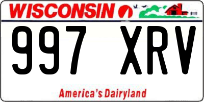 WI license plate 997XRV