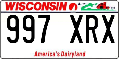 WI license plate 997XRX