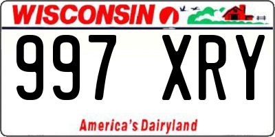 WI license plate 997XRY