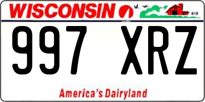 WI license plate 997XRZ