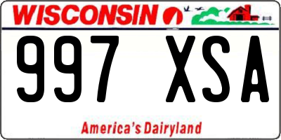 WI license plate 997XSA