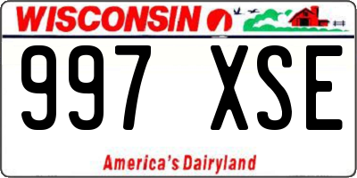 WI license plate 997XSE