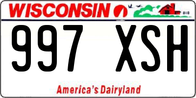 WI license plate 997XSH