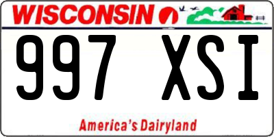 WI license plate 997XSI