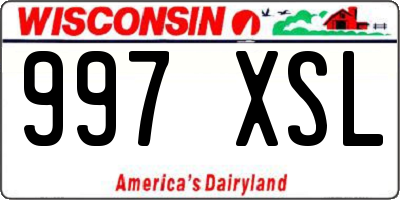 WI license plate 997XSL