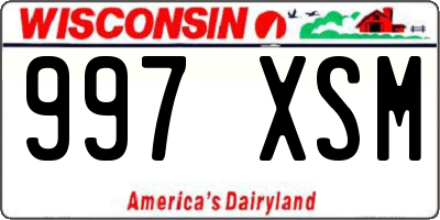 WI license plate 997XSM