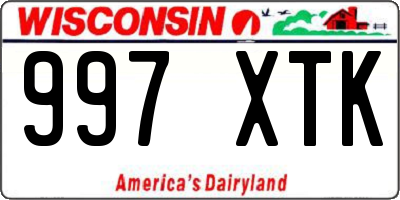 WI license plate 997XTK