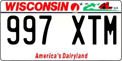 WI license plate 997XTM