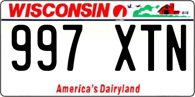 WI license plate 997XTN