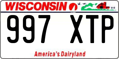 WI license plate 997XTP
