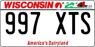 WI license plate 997XTS