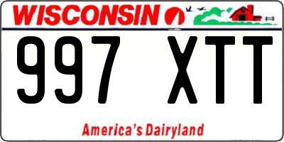 WI license plate 997XTT