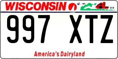 WI license plate 997XTZ
