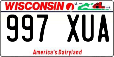WI license plate 997XUA