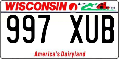 WI license plate 997XUB