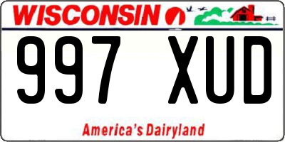 WI license plate 997XUD