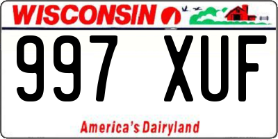 WI license plate 997XUF