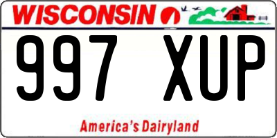 WI license plate 997XUP