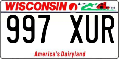 WI license plate 997XUR
