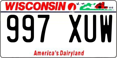 WI license plate 997XUW