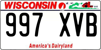 WI license plate 997XVB