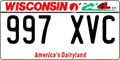 WI license plate 997XVC