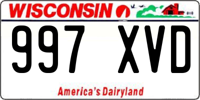 WI license plate 997XVD