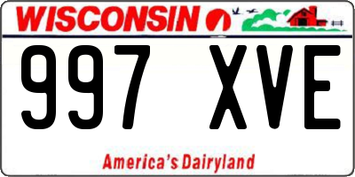 WI license plate 997XVE