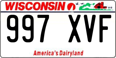 WI license plate 997XVF