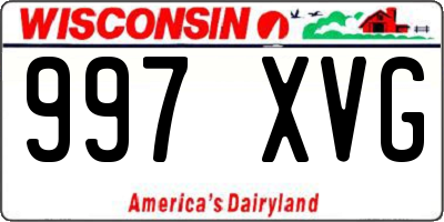 WI license plate 997XVG