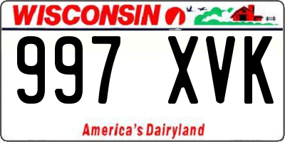 WI license plate 997XVK