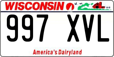 WI license plate 997XVL