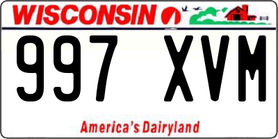 WI license plate 997XVM