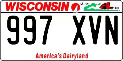 WI license plate 997XVN