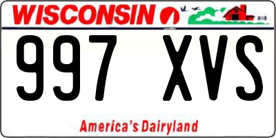 WI license plate 997XVS